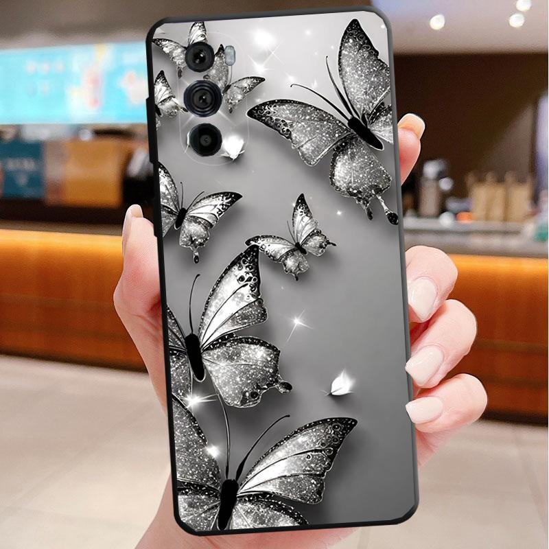 Blue Balck Butterfly Phone Case For Motorola Edge 50 40 Pro 60 50 40 30 Ultra Neo Fusion Moto G Play G Stylus G Power G 2025