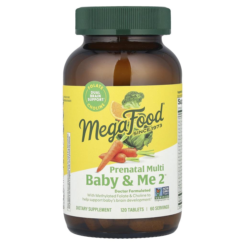 MegaFood Baby & Me 2™, Пренатальный Мульти, 120 Таблеток