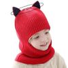 Thickened Knitted Baby Hats Keep Warm Warm Fleece Hats Cute Style Cute Cat Ears Hats  Cold Weather
