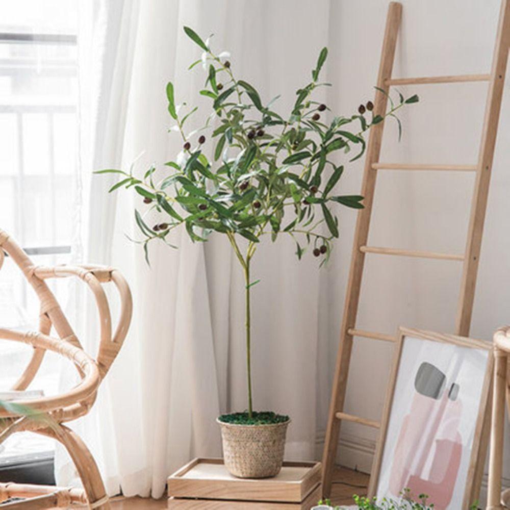 С искусственными оливковыми плодами, искусственными оливковыми листьями, ручной работы, ветки искусственного оливкового дерева, гостиная