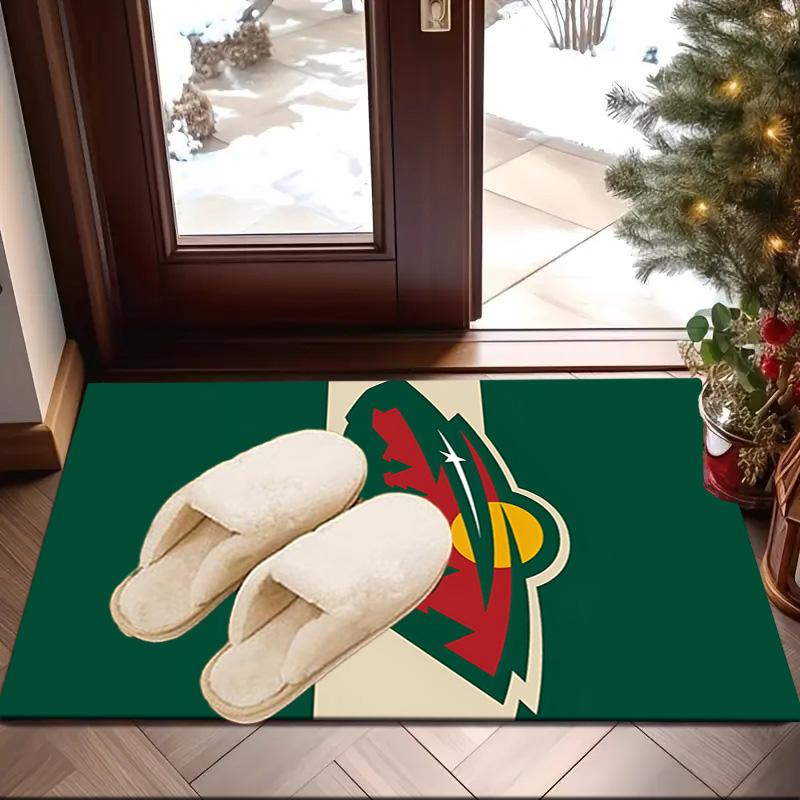 Коврик для пола хоккейной команды Minnesota Wild, подходит для помещений и улицы, коврики для кухонь, домов, офисов, гостиных, домашнего декора, рождественский подарок