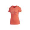 Sporty Pullover Crew Neck Short Sleeve T-Shirt Women Tops Coral-Pink FJ1108