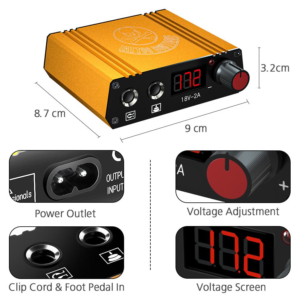 PHOENIXY Полная машина для татуировки, машина для тату-ручки с ЖК-картриджем для татуировки, блок питания для начинающих татуировщиков