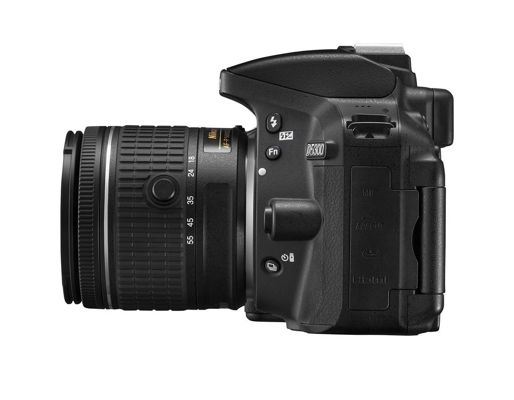 Nikon D5300 Digital SLR Camera with VR Lens Black [Refurbished] AF-P 18-55 Kit, (D5300LKP18-55)