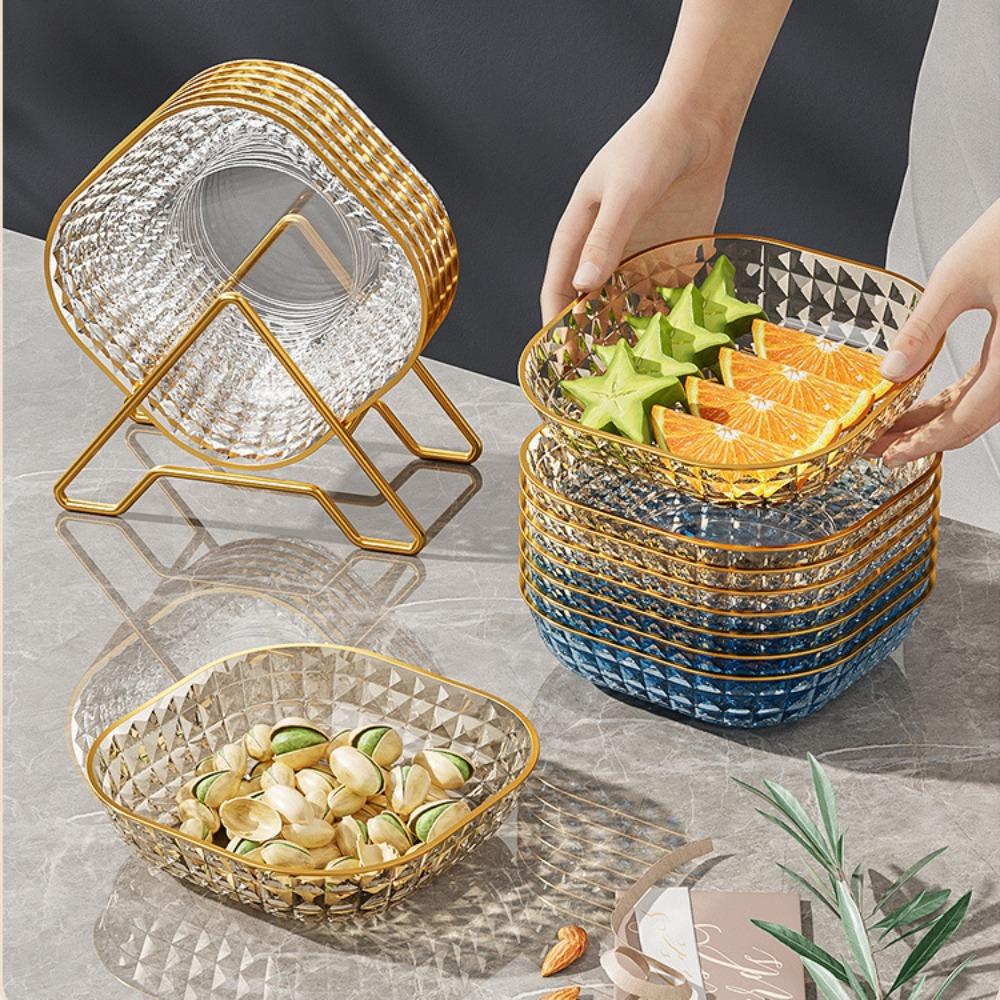 Golden Edge Bone Plate High-end Fruit Plate Multipurpose Dining Table Plate  Dining Table