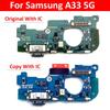 USB-порт для зарядки, гибкий кабель, разъем для Samsung Galaxy A33 5G A336 A336B, модуль микрофона