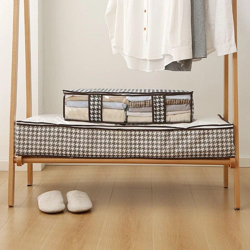 Большой ящик для хранения на дне кровати, складная сумка для хранения одежды, одеяла, домашняя сумка для пыли и влаги, сумка для хранения игрушек для спальни, сумка для организации мелочей