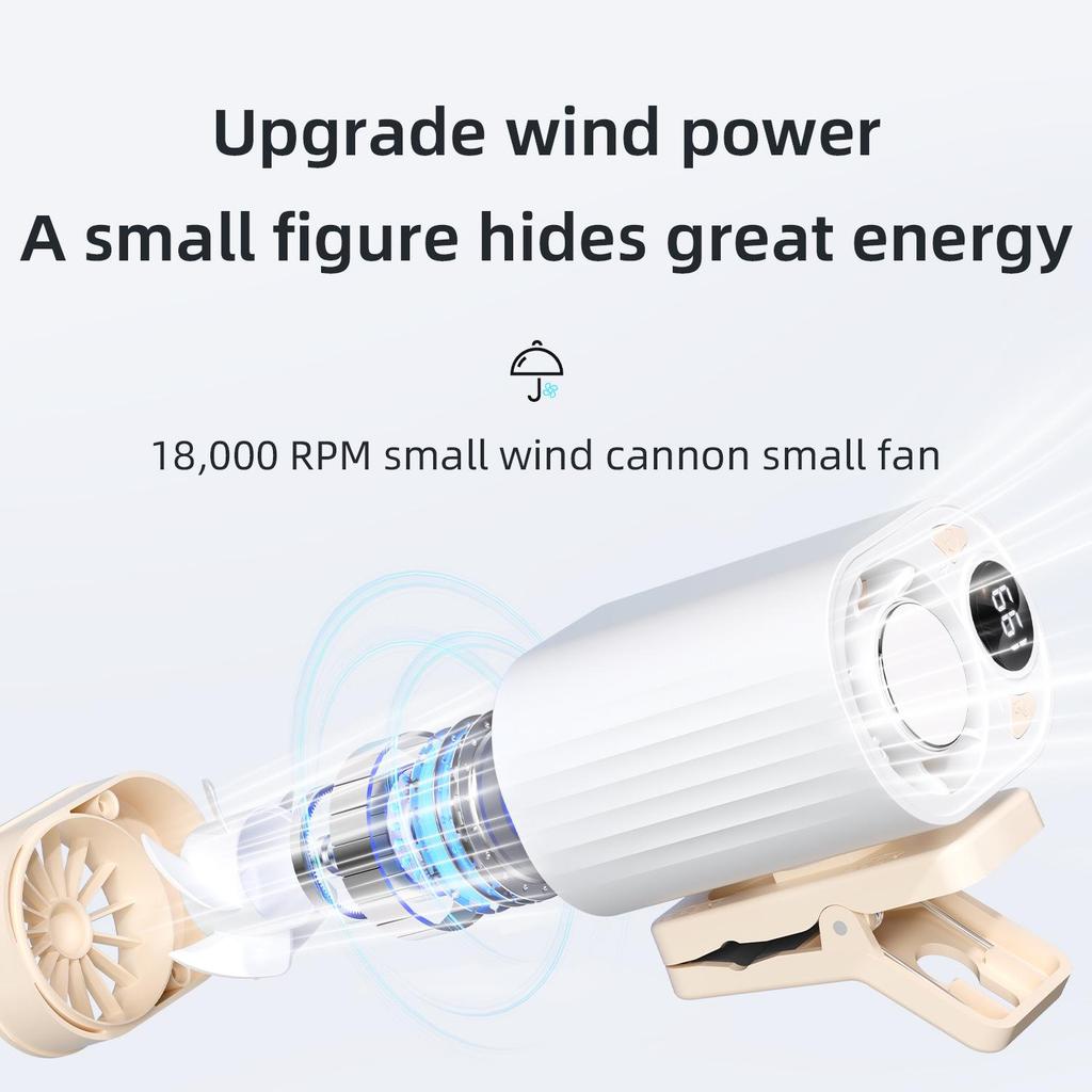 Portable High-Speed Clip-On Waist Fan with Semiconductor Cooling