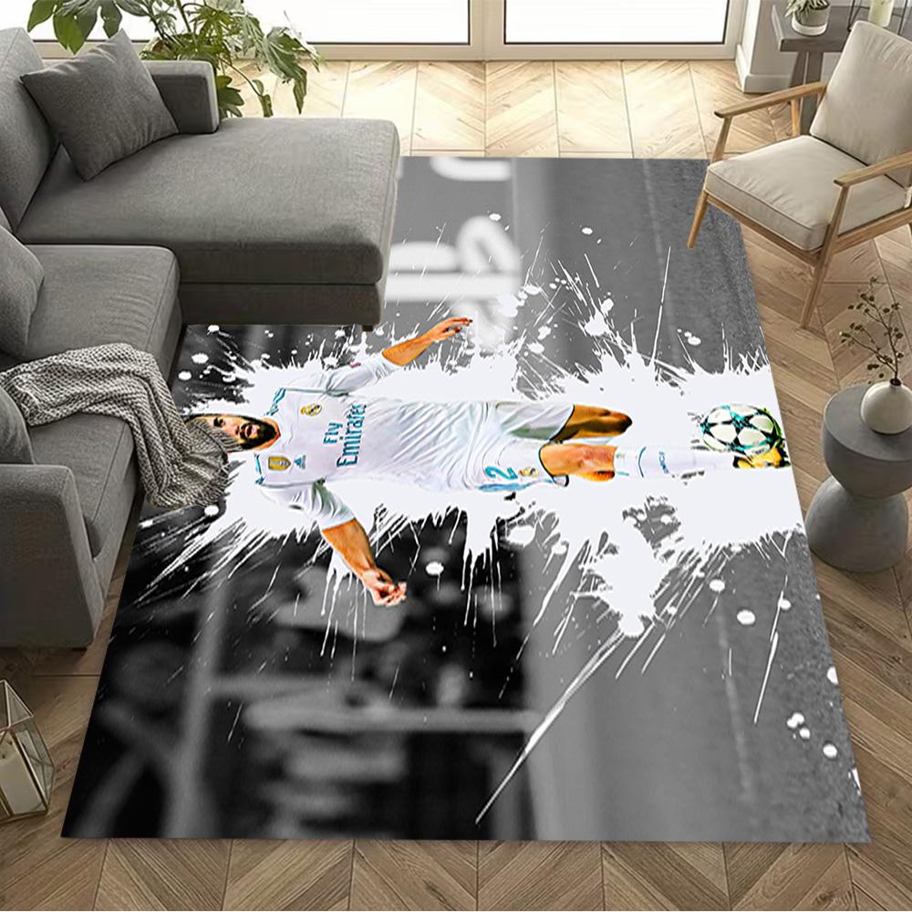 Dynamic Soccer Player Action Floor Rug Office Rug Perfect for Kitchen Decorate room Balcony Foyer Anti-slip Rug Anime Office Decor Gift for Festivals