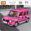 LOZ 1129 модель автомобиля розовый внедорожник дверь открывающаяся джип такси автобус 3D DIY мини-блоки кирпичи строительная игрушка без коробки
