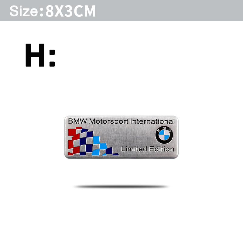 ljqvz9 Car Styling Emblem Aluminum Alloy Car Fender Trunk Badge Stickers For Bmw M E90 E60 F30 F10 E39 E36 F20 G30 G20 E87 E92 E91.