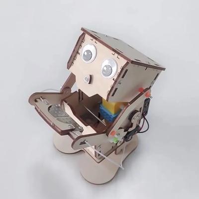 DIY Модель Робота, Поедающего Монеты, Обучающий Паровой Проектный Набор, Детский Научный Эксперимент, Образовательная Игрушка, Деревянный Сборочный Набор