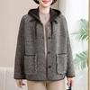 Mom's New Autumn and Winter Double-sided Loose and Fashionable Woolen Coat, Western Style Casual Hooded Cardigan Coat