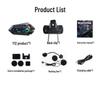 Bluetooth-гарнитура для мотоциклетного шлема Y12 с шумоподавлением, долгим временем работы, для полнолицевых и полулицевых шлемов.