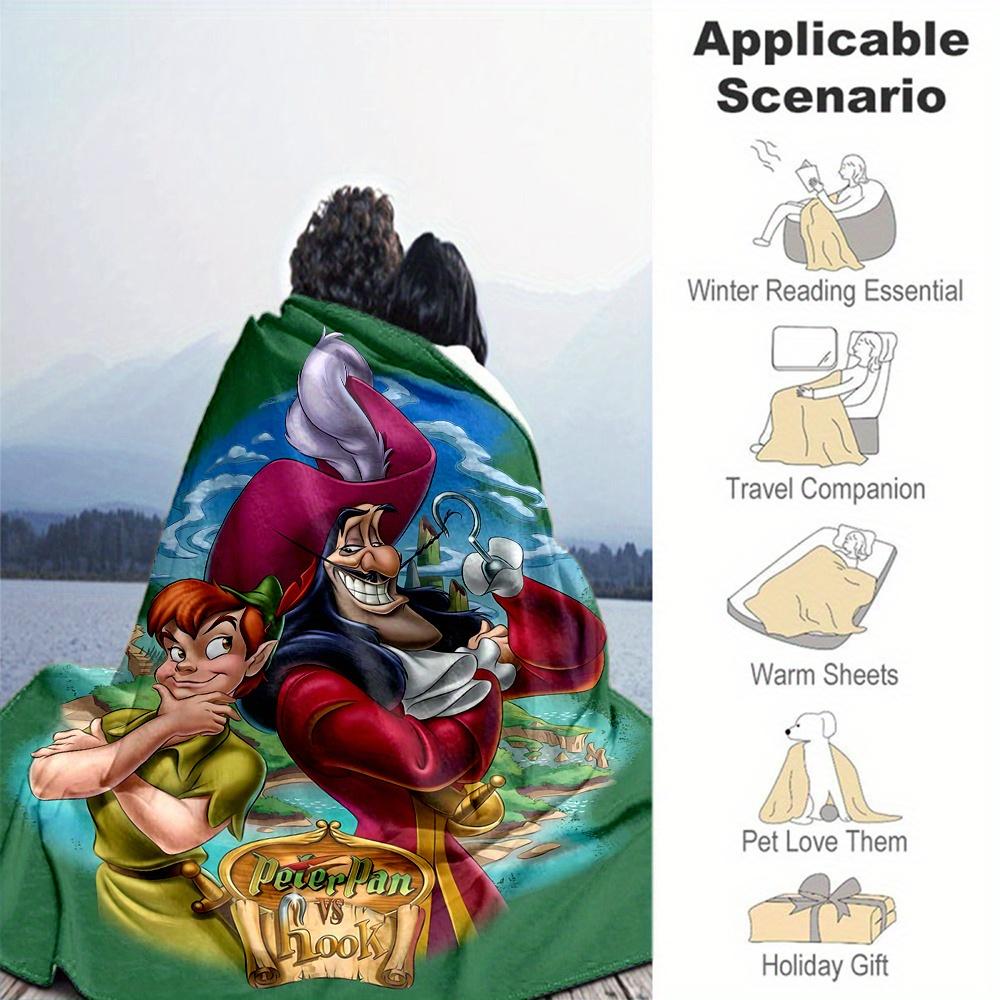 1pc, Peter Pan & Hook Throw Blanket for Room Decor Gift, Living Room, Travel, Camping, Car Blankets