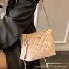 2025 New Small Fragrance Style One-shoulder Cross-body Bag Fashion Diamond Check Chain Bucket Bag Women's Trendy Commuting High-end Sense Women's Bag