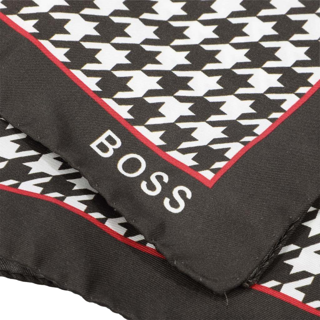 Boss Logo Silk Pocket Square