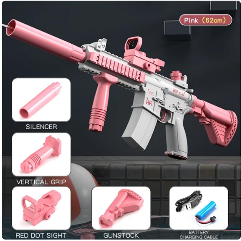Новый электрический водяной пистолет M416, электрический пистолет Glock, стреляющая игрушка, полностью автоматическая летняя пляжная игрушка, подарок для мальчиков и девочек