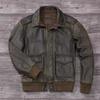 Китайский размер классические военные A2 ВВС кожаные летные куртки винтажные потертые куртки из коровьей кожи мужские мягкие пальто из коровьей кожи