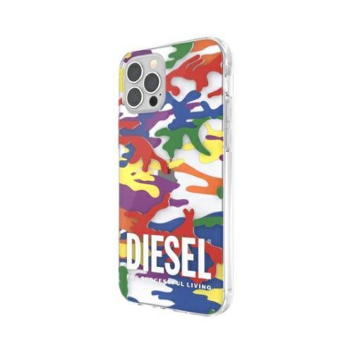 Etui do iPhone 12 Diesel Clear Pride Camo Multikolor