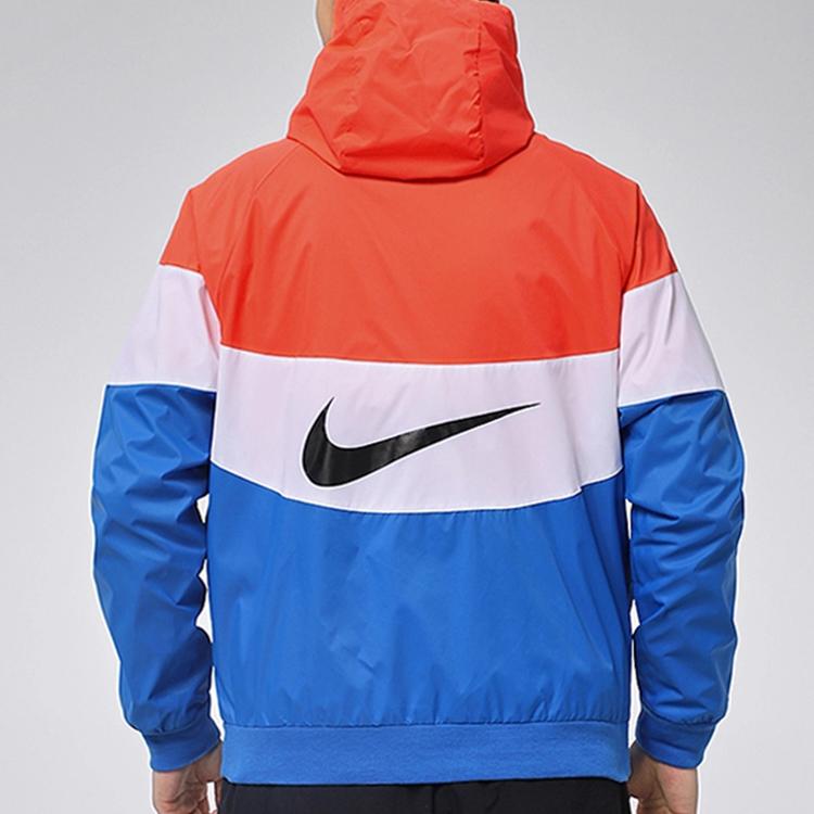 Nike Тканая ветрозащитная спортивная повседневная куртка с капюшоном, мужские куртки DC4113-841