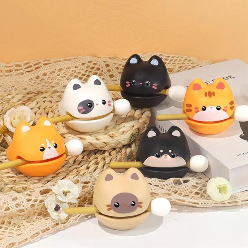 Деревянный звук рыбы ударный инструмент орнамент Lucky резьба по дереву орнамент с колотушкой кошка форма игрушка случайная слепая коробка