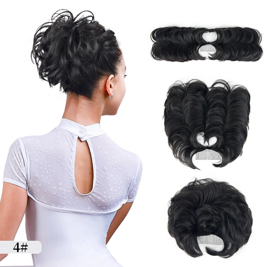 Короткая натуральная прямая грязная булочка для волос, боковая расческа, зажим для волос, булочка, шиньон для женщин, стили «сделай сам», легкие кусочки волос, 13 цветов