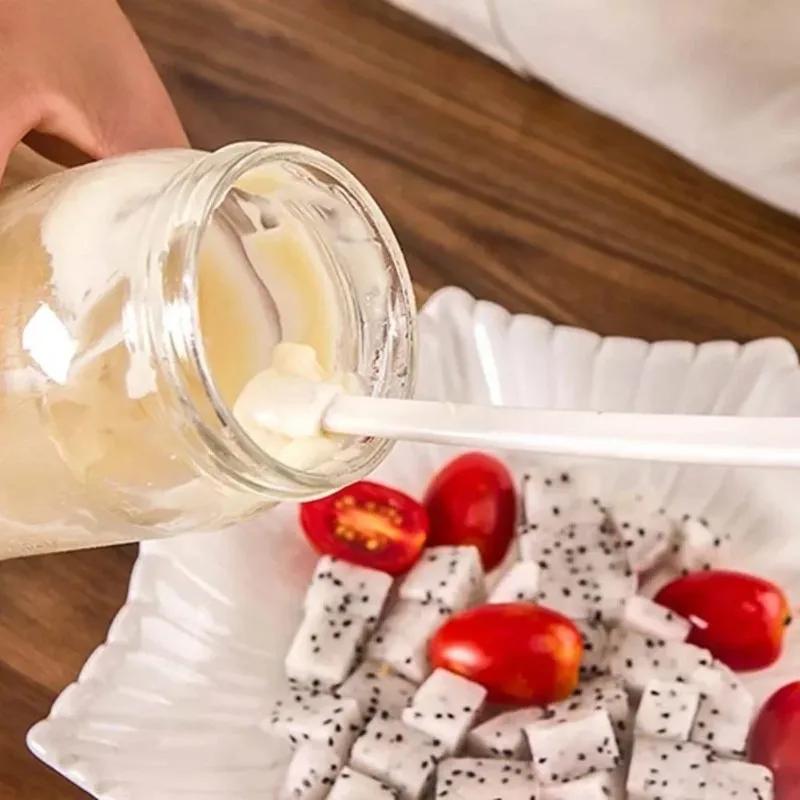 Кухня Маленькие инструменты Силиконовый кондитерский Длинный скребок для бутылок Лопатка для теста Джем Кетчуп Торт Модель с длинной ручкой Инструмент для выпечки Скребок