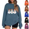 Women Autumn Winter Tops Women's Long Sleeve Sweatshirt Casual Crewneck Loose Fit Pollover Fleece Tops