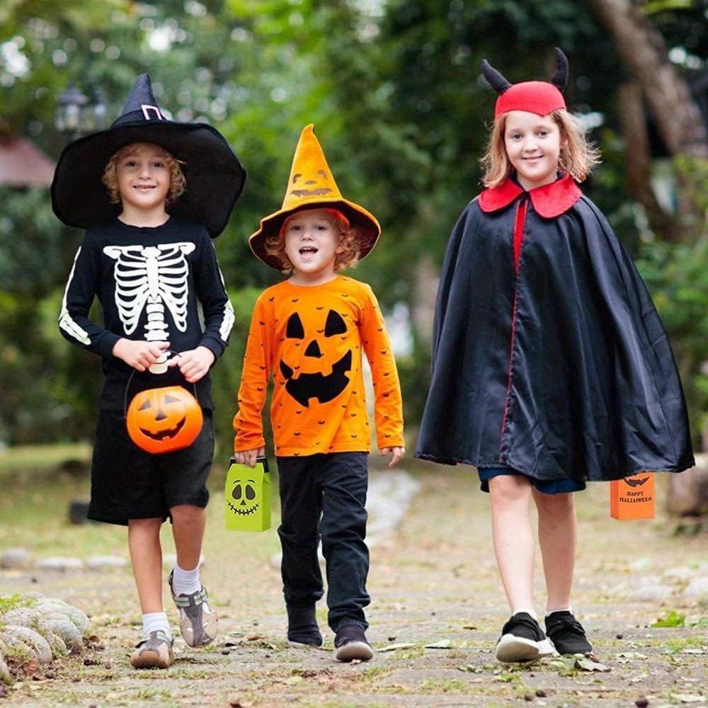 50 шт. Пакеты-тоут для Хэллоуинской вечеринки, пакеты для угощений, сувениры для вечеринки, детские пакеты для конфет на Хэллоуин, для угощения, мини-бумажные подарочные пакеты, пакеты для сладостей на Хэллоуин