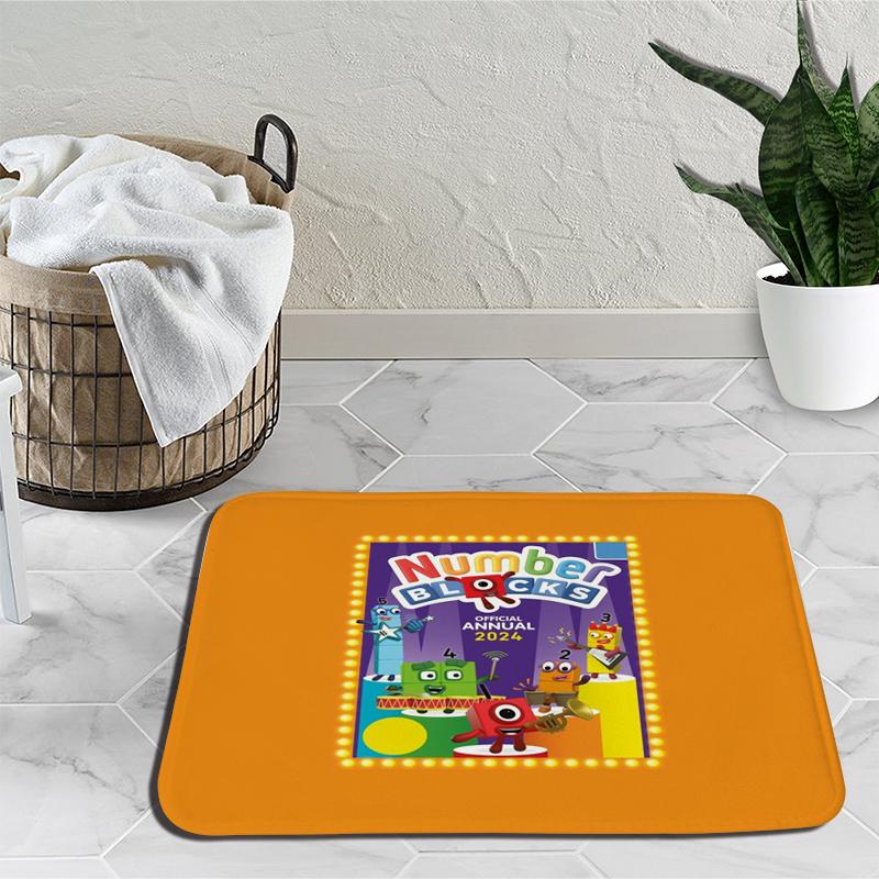 Коврики с цифровыми блоками с героями мультфильмов для спальни, плюшевые коврики с цифрами, коврики из фильмов, прикроватные коврики, нескользящие напольные коврики