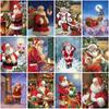 DIY Санта-Клаус 5D Алмазная картина Полный круглый набор для вышивки крестом Рождественский подарок Мозаика Настенное искусство Домашний декор