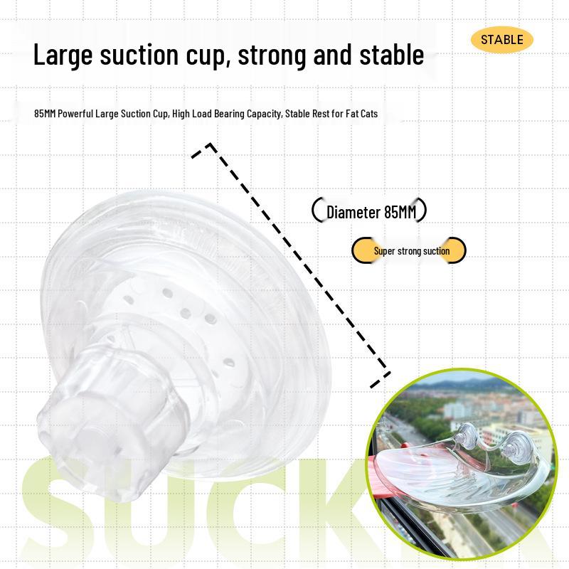 Прозрачная гамак-качель и лазалка для кошек на присосках для принятия солнечных ванн
