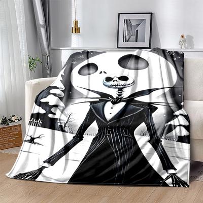 1pc Nightmare Before Christmas Soft Throw Blanket Flannel All Season Light Weight Living Room/Bedroom Warm Blanket. M7290159