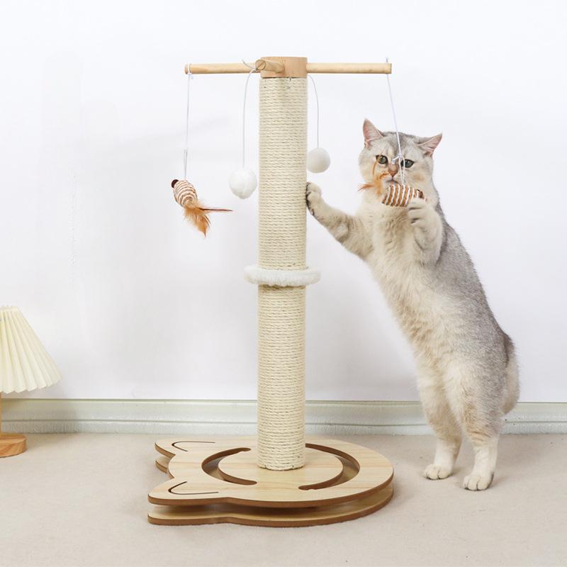 Когтеточка для кошек Когтеточки с интерактивными игрушками для слежения Вертикальный когтеточка для домашних кошек и