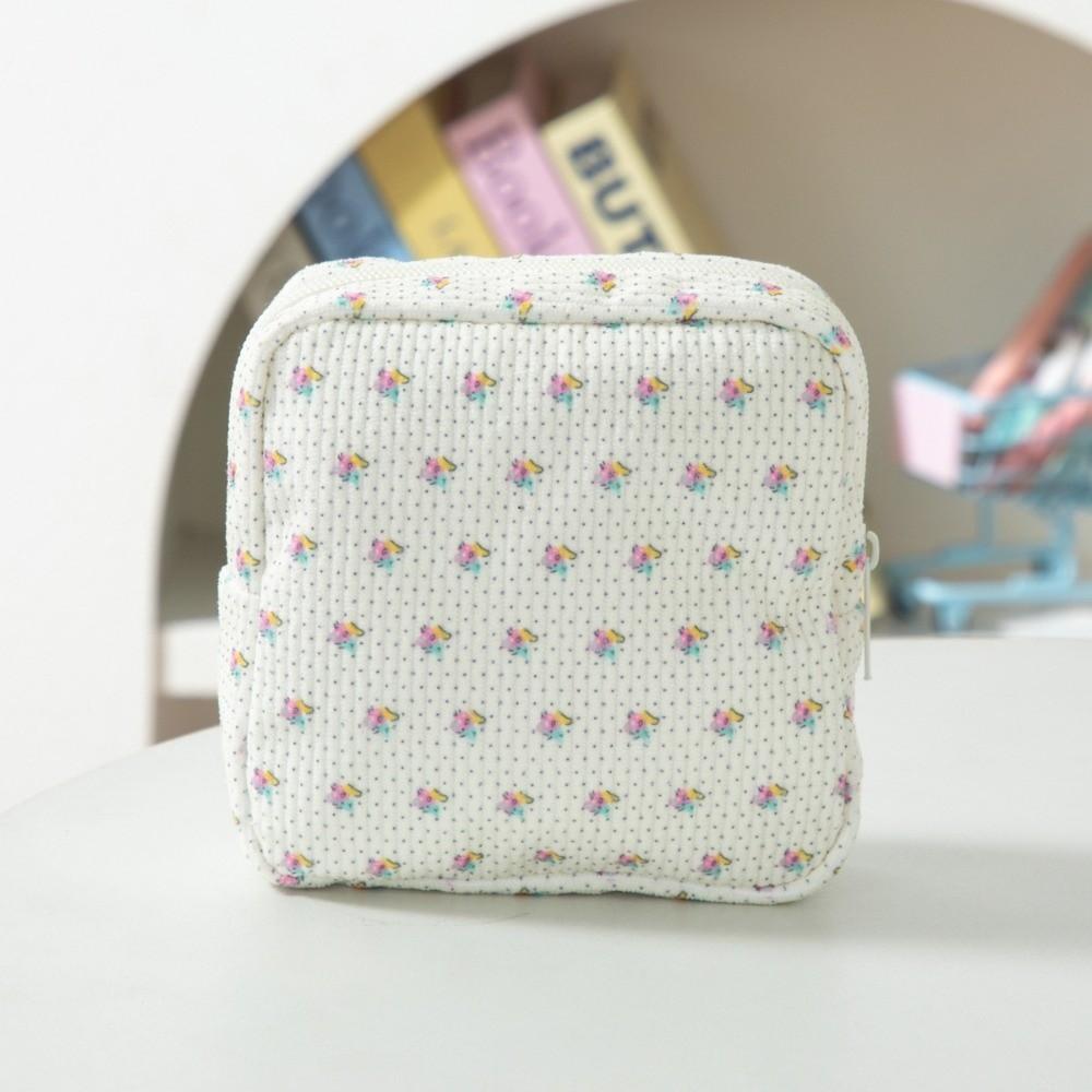 Square Shape Makeup Bag Lipstick Storage Mini Storage Pouch Fashion Sanitary Napkin Storage Bag