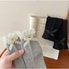 Female Spring and Summer New Simple White Bow Lace Lace In The Tube Socks