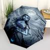 1pc ghostly bride moonlit cemeteryOpen/Close Umbrella-Windproof, Compact Travel Umbrella, Sturdy 8-Rib Shaft, Outdoor Accessory, 1091