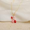 Meier 26 bubble letter necklace pendant accessory - trendy colorful enamel copper clavicle chain