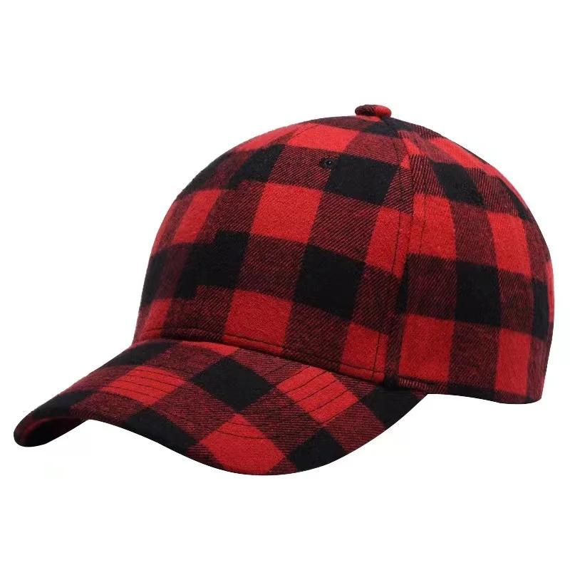 Women'S Cotton Baseball Cap Summer Uv Protection Adjustable Checkered Ponytail-Friendly Outdoor Sun Hat Fashionable Casual Style