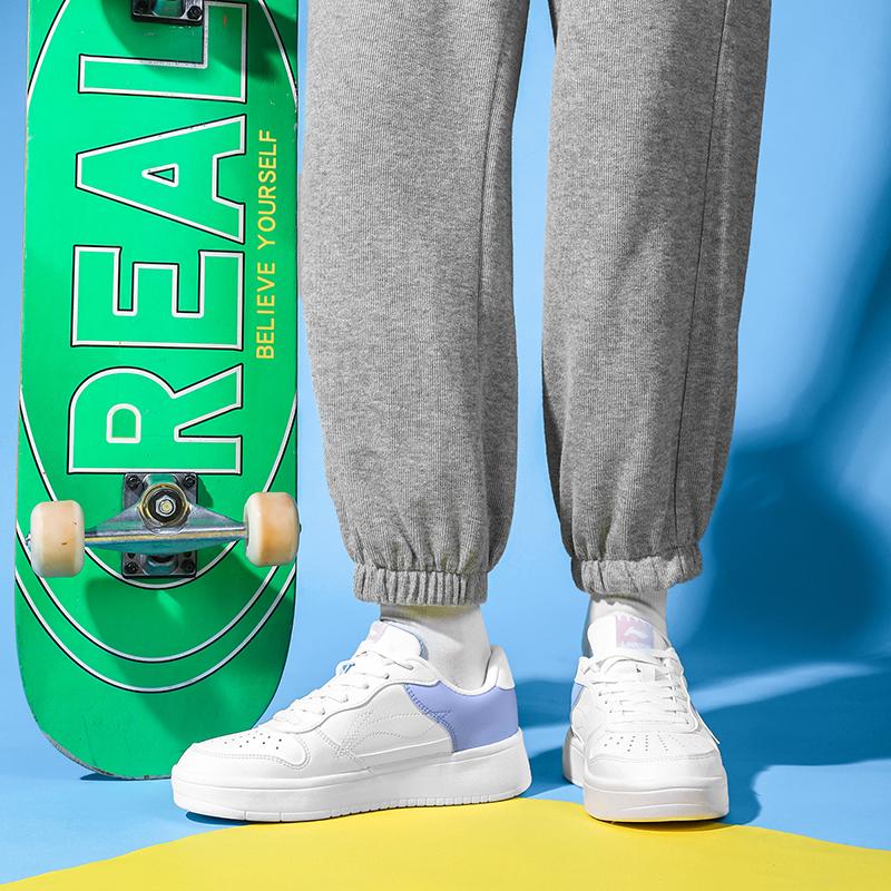 Li Ning Sports Lifestyle Series синтетическая кожа повседневные нескользящие износостойкие легкие дышащие низкие кроссовки для скейтбординга AGCQ578-5