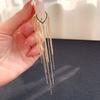 925 Silver Needle Korean Fashion Long Chain Tassel Earrings For Women Metal Earing Jewelry Trending Women's Drop Earrings