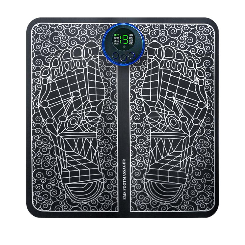 Интеллектуальный EMS массажер для ног, микротоковая машина для терапии ног, перезаряжаемый портативный импульсный массажный коврик для ног, массажер для ног