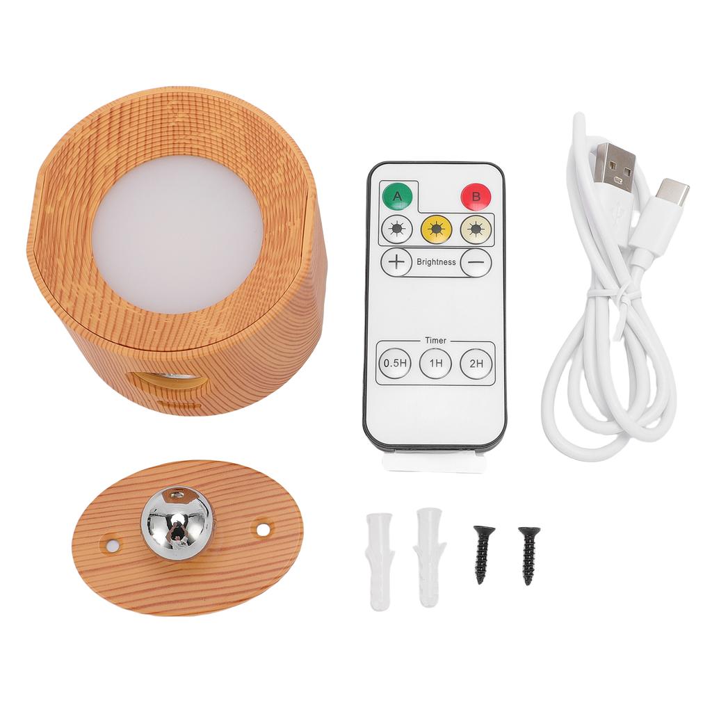 Battery Operated Wall Sconce LED Rechargeable Cordless Wall Light 3 Color Temperature Dimmable 360 Degree Rotate