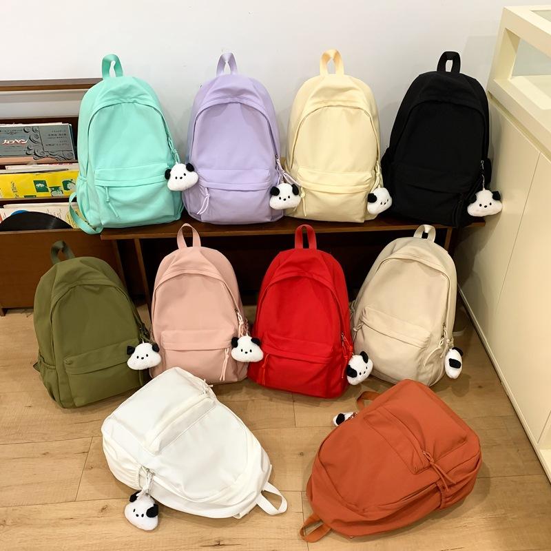 Женский рюкзак большой вместимости, однотонный, студенческий рюкзак, мужской школьный рюкзак