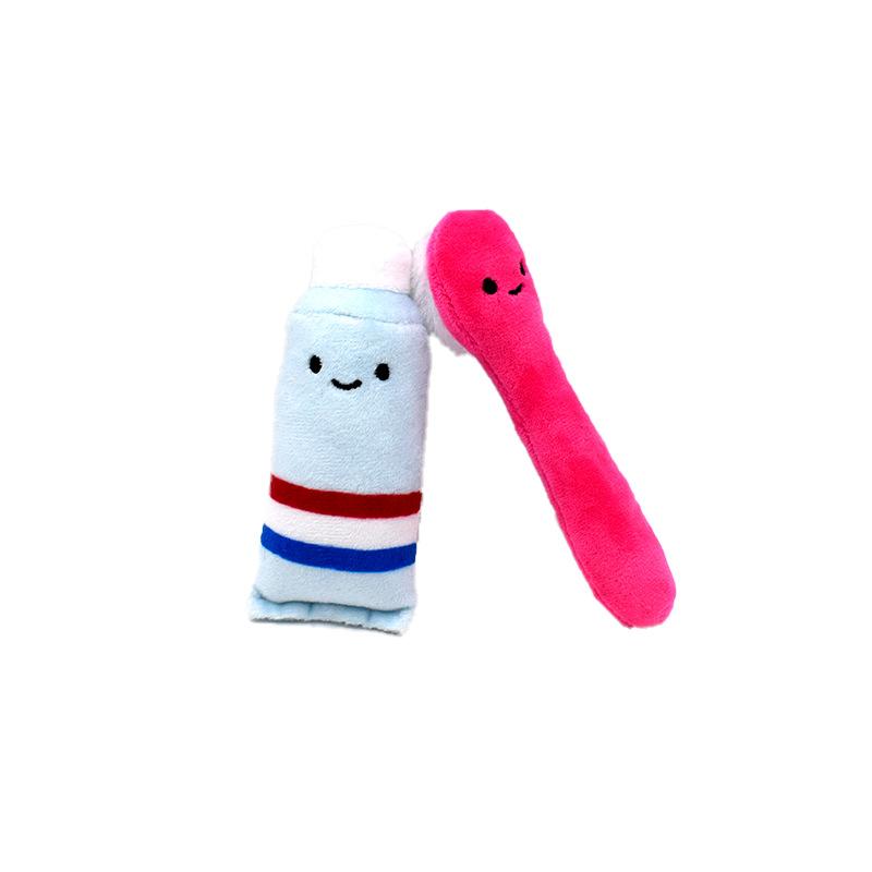 Cute Teeth Plush Toy Cartoon Wisdom Teeth Pendant Toothbrush Soft Care For Teeth Toothpaste Toothbrush Tooth Care Toys Kid Gifts