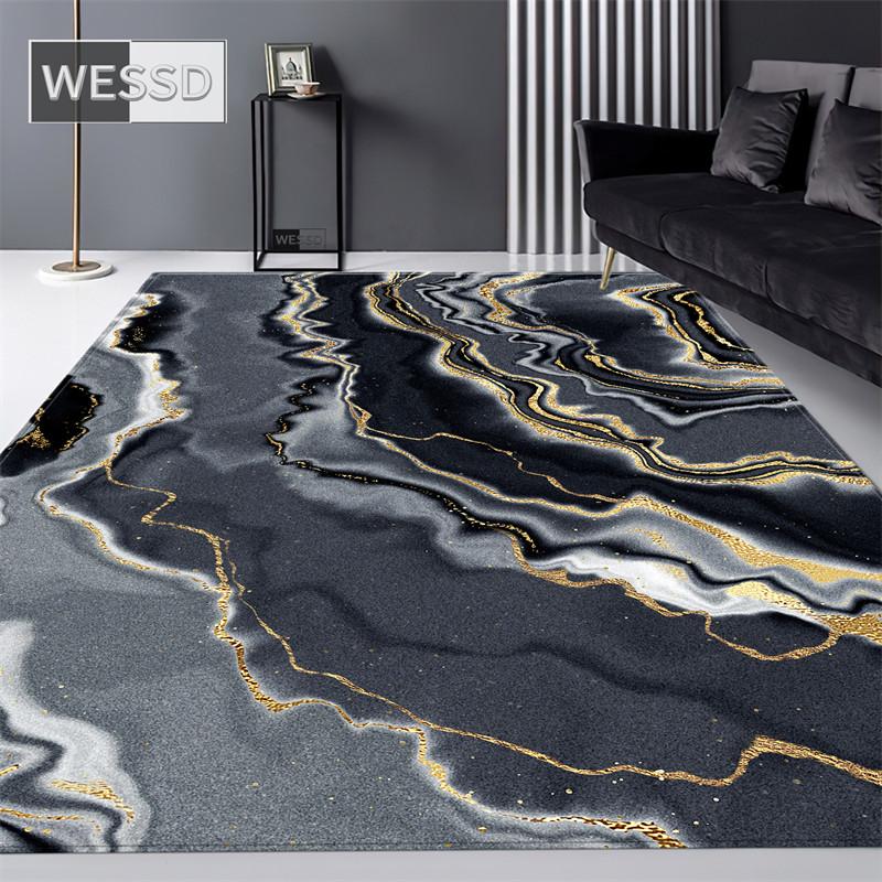 Скандинавские черные золотые мраморные роскошные ковры для гостиной, спальни, мягкие водопоглощающие коврики для ванной комнаты, коврик для прихожей, 3D ковер