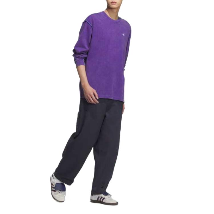 adidas Футболка унисекс из коллекции Originals Trefoil Фиолетовая KC1432