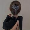 Fashion Retro Women's Butterfly Chain Tassel Rhinestone Hairpin Sweet and Spicy Cool Dark Wind Women's Hair Accessories Hairpin