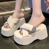 Foreign Trade Sandals Women's Summer Fashion 2025 New Beach Shoes High-heeled Platform Muffin Sandals Women